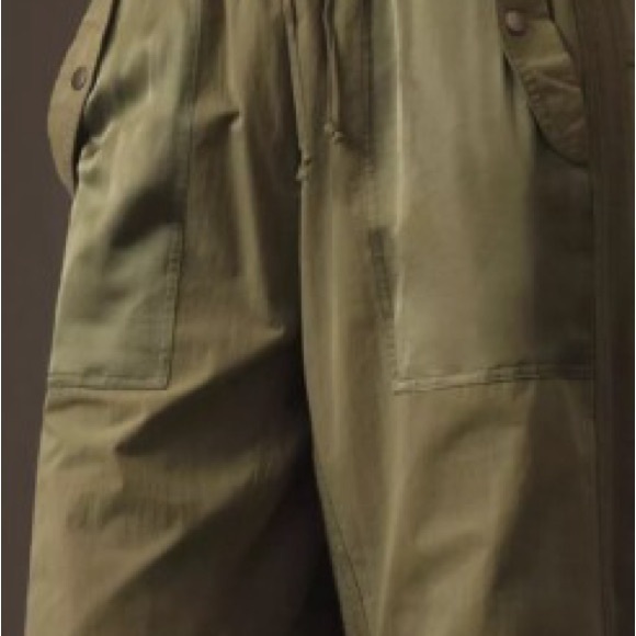 Casual Olive Green Parachute Joggers for Women - Picture 3 of 8